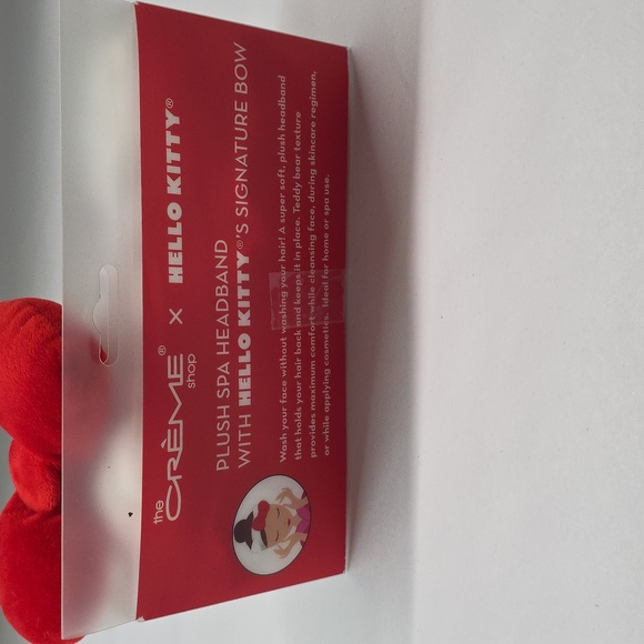 Hello Kitty Plush Spa Headband with Signature Bow New - Picture 2 of 4
